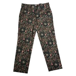 J. Crew Factory City Fit Skimmer Ankle Pants Size 4 Floral Begonia Print Preppy